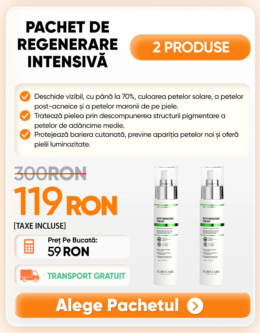 2 x Euro Care Spot Cream